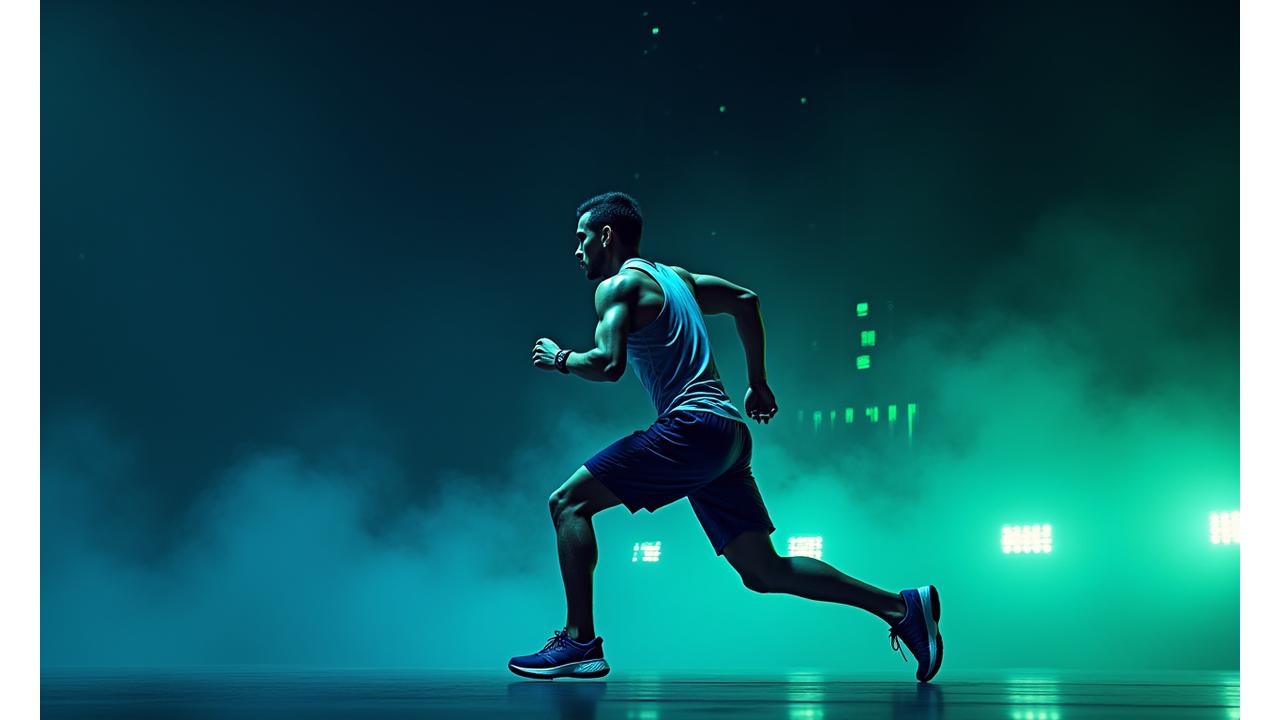 Data analytics overlayed on training athlete